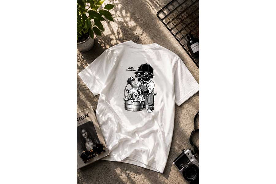 描いたのはサングラスをかけた「ペチャオ」という犬のキャラクター【写真提供:サボテン(.sabo10)さん】