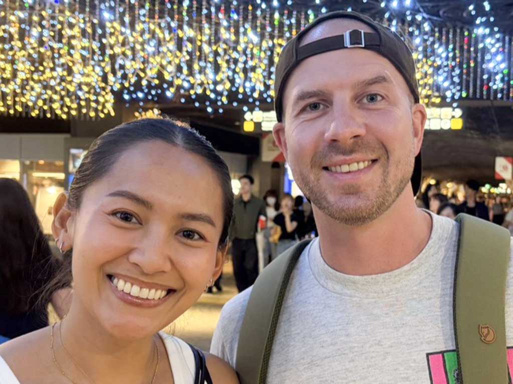 バンコク在住の(左から)ノイさんとフィリップさん【写真:Hint-Pot編集部】