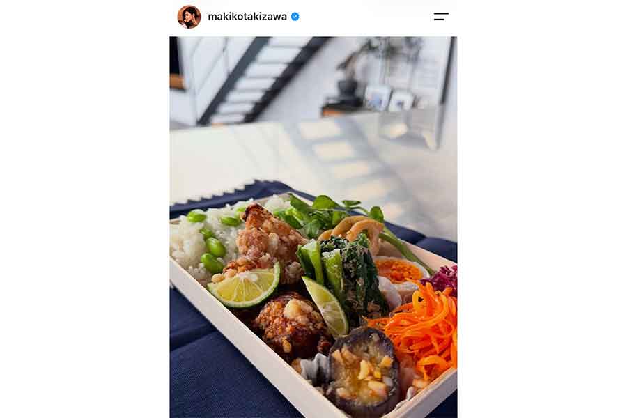 滝沢さんが作った弁当【出典:インスタグラム(makikotakizawa)よりスクリーンショット】