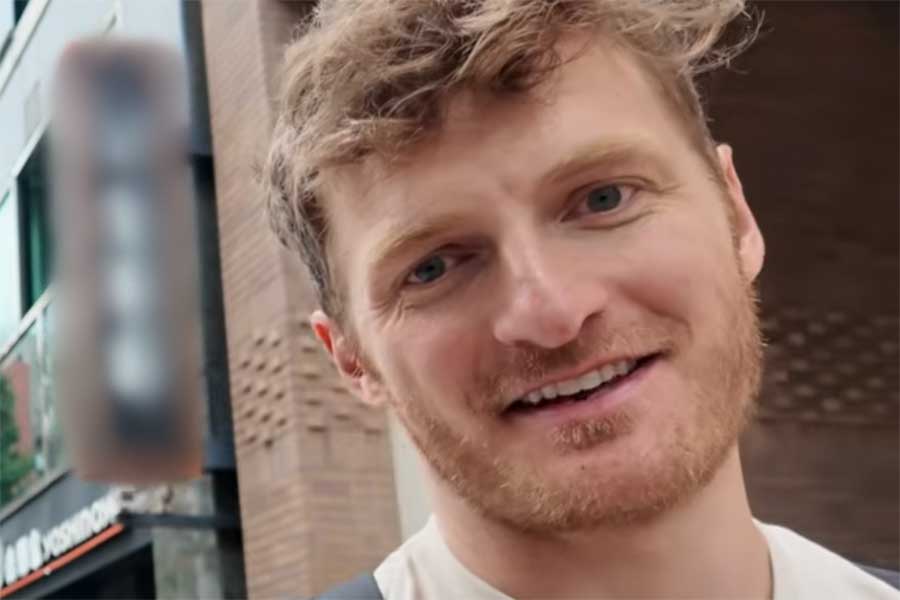 アメリカ人YouTuberのジェイソンさん【出典:YouTube「Jason Ray ジェイソンレイ」よりスクリーンショット】