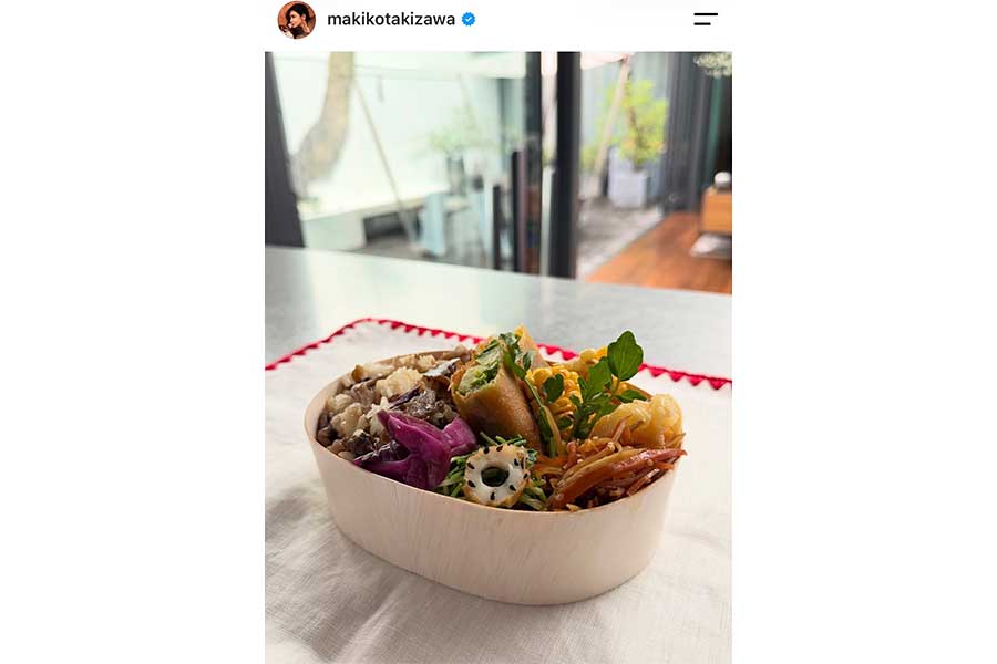 滝沢さんが夫に作ったお弁当【出典：インスタグラム（makikotakizawa）よりスクリーンショット】