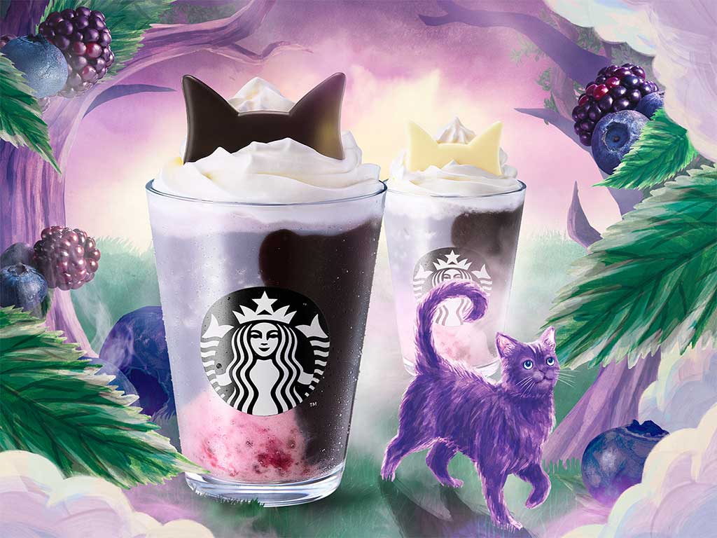 今年のハロウィンは“幻のパープルキャット”がテーマ【画像提供:スターバックス コーヒー ジャパン】
