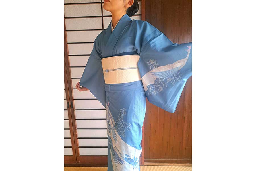 買った着物を着用する投稿者さん【写真提供:古都奈良 町屋フォトスタジオ 希ノ和Kinowa(kinowa2023)さん】